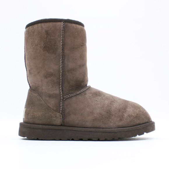 UGG Australia Ladies 8 Classic Short Brown Suede - Picture 4 of 12
